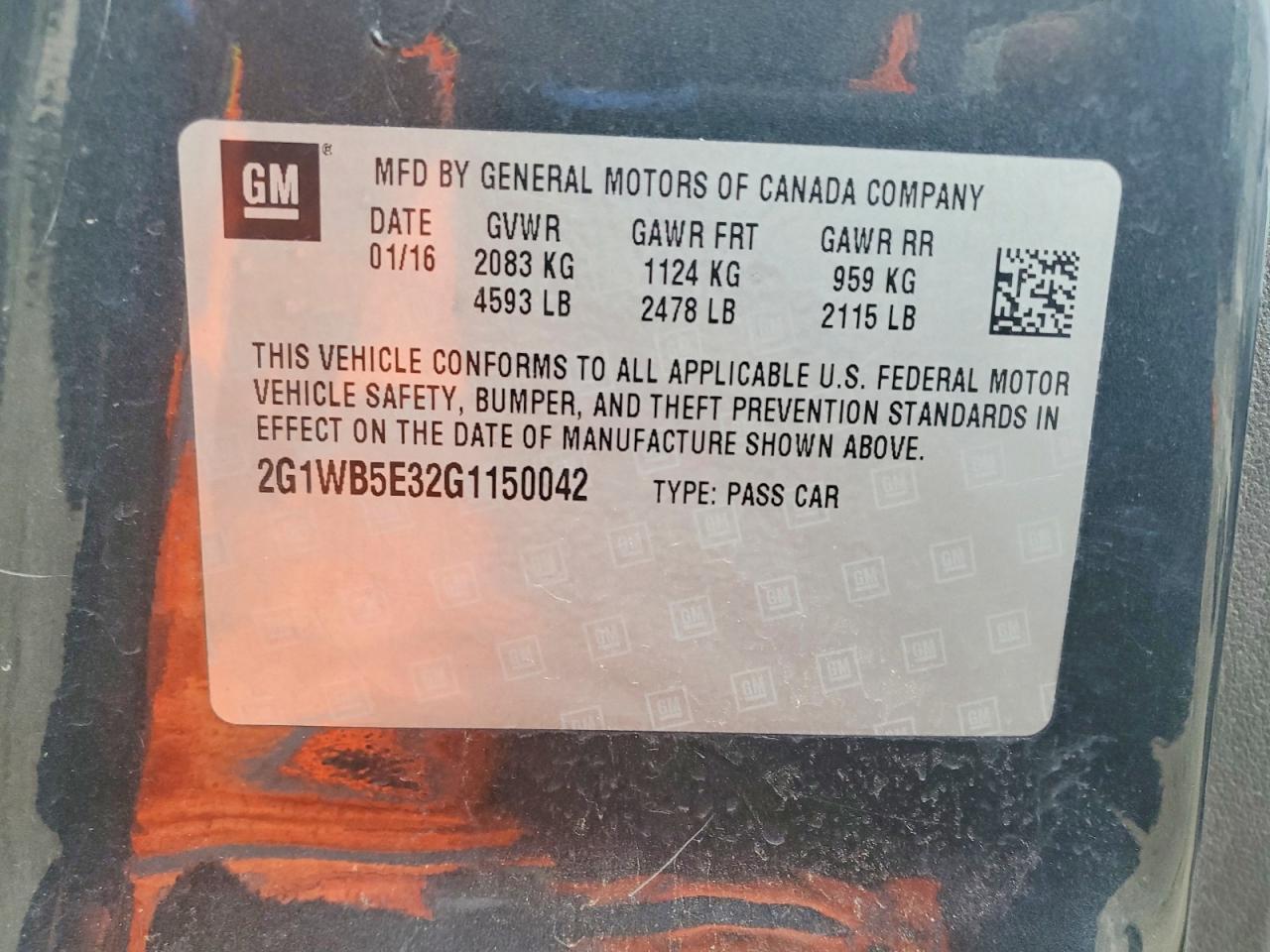 2016 Chevrolet Impala Limited lt