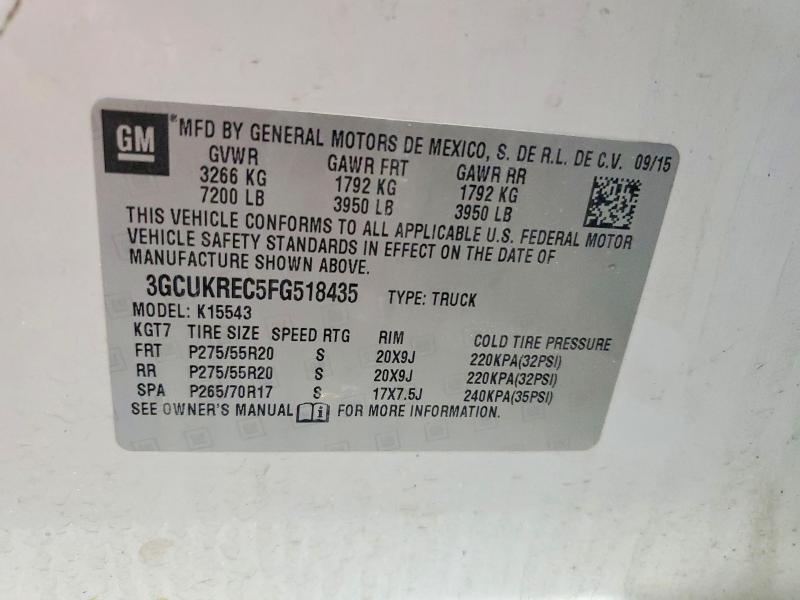 2015 Chevrolet Silverado K1500 lt