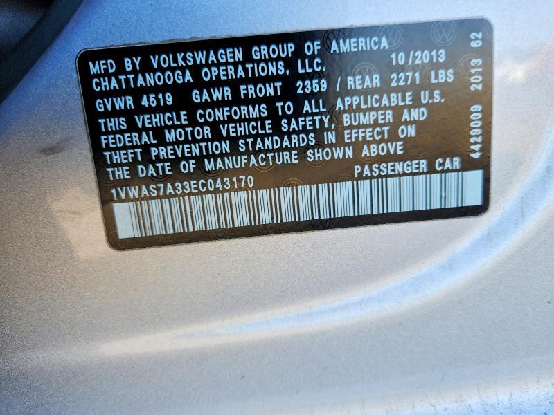 2014 Volkswagen Passat s