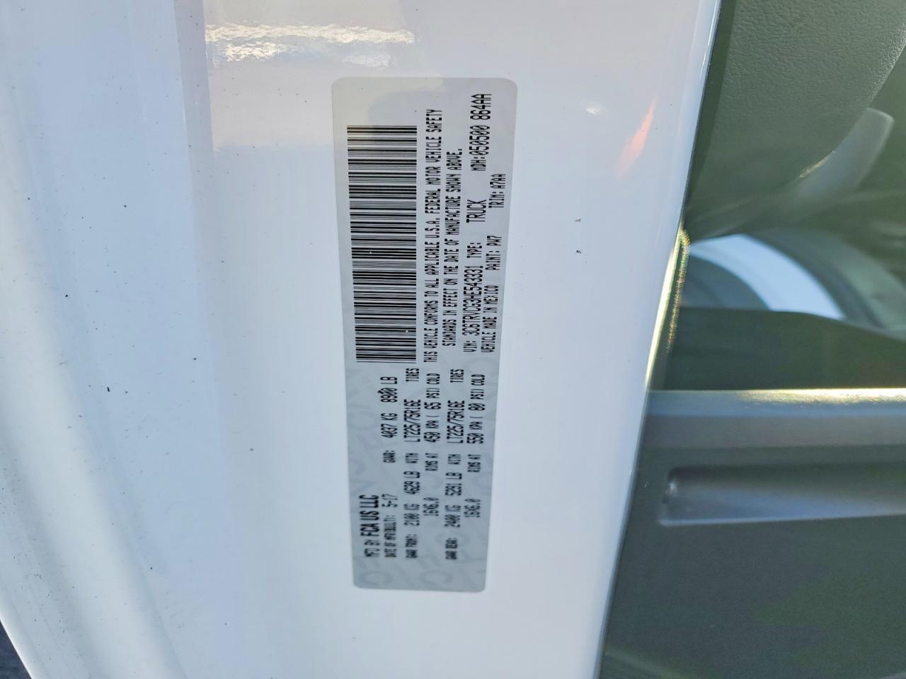 2017 Dodge RAM Promaster 2500
