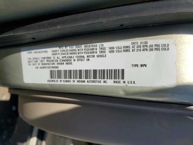 2005 Subaru Legacy Outback 2.5i