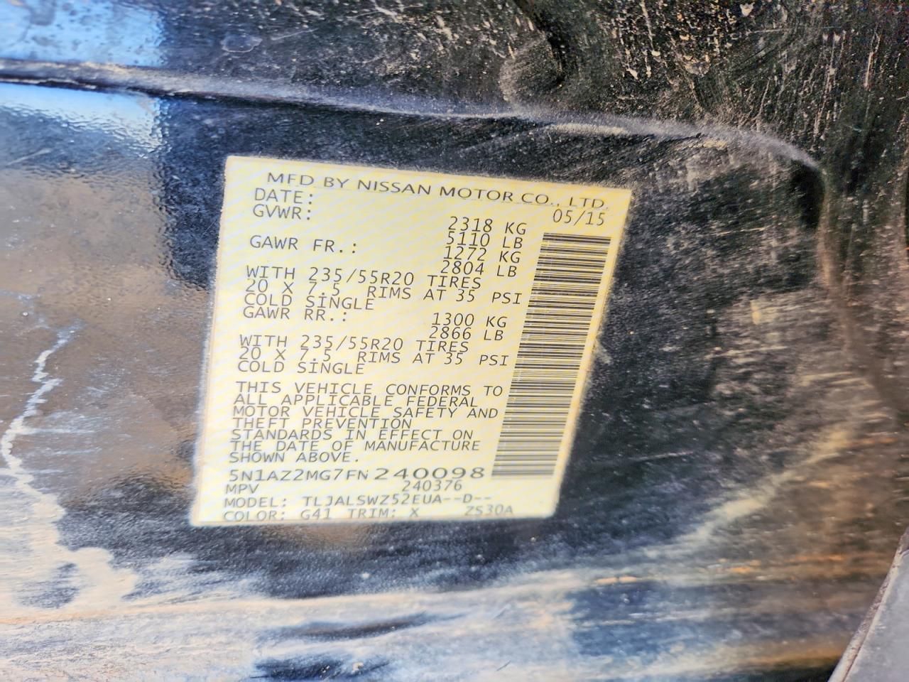 2015 Nissan Murano s