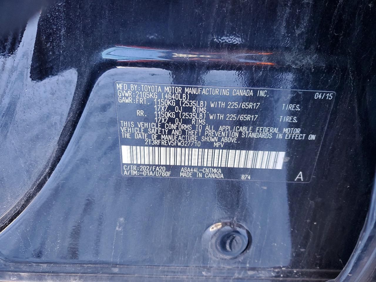 2015 Toyota Rav4 xle