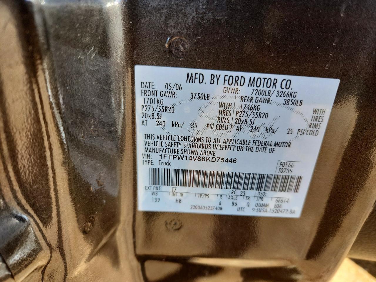 2006 Ford F150 Supercrew