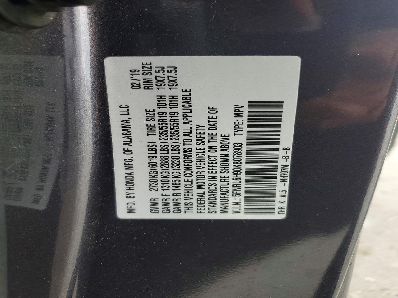 2019 Honda Odyssey Elite