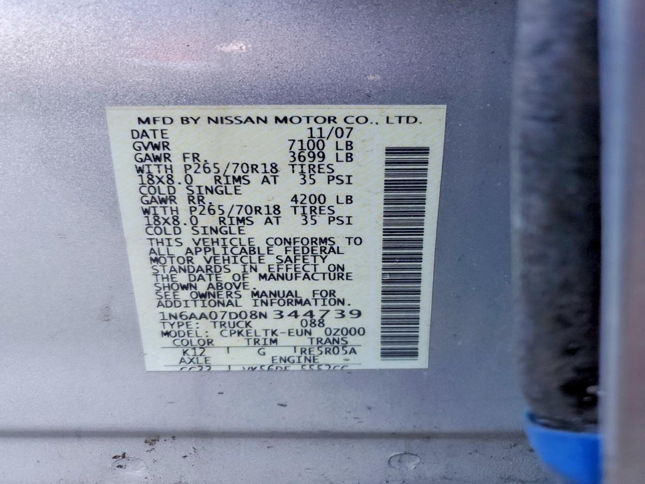 2008 Nissan Titan XE