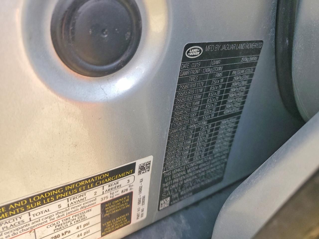 2019 Land Rover Range Rover Velar R-dynamic se