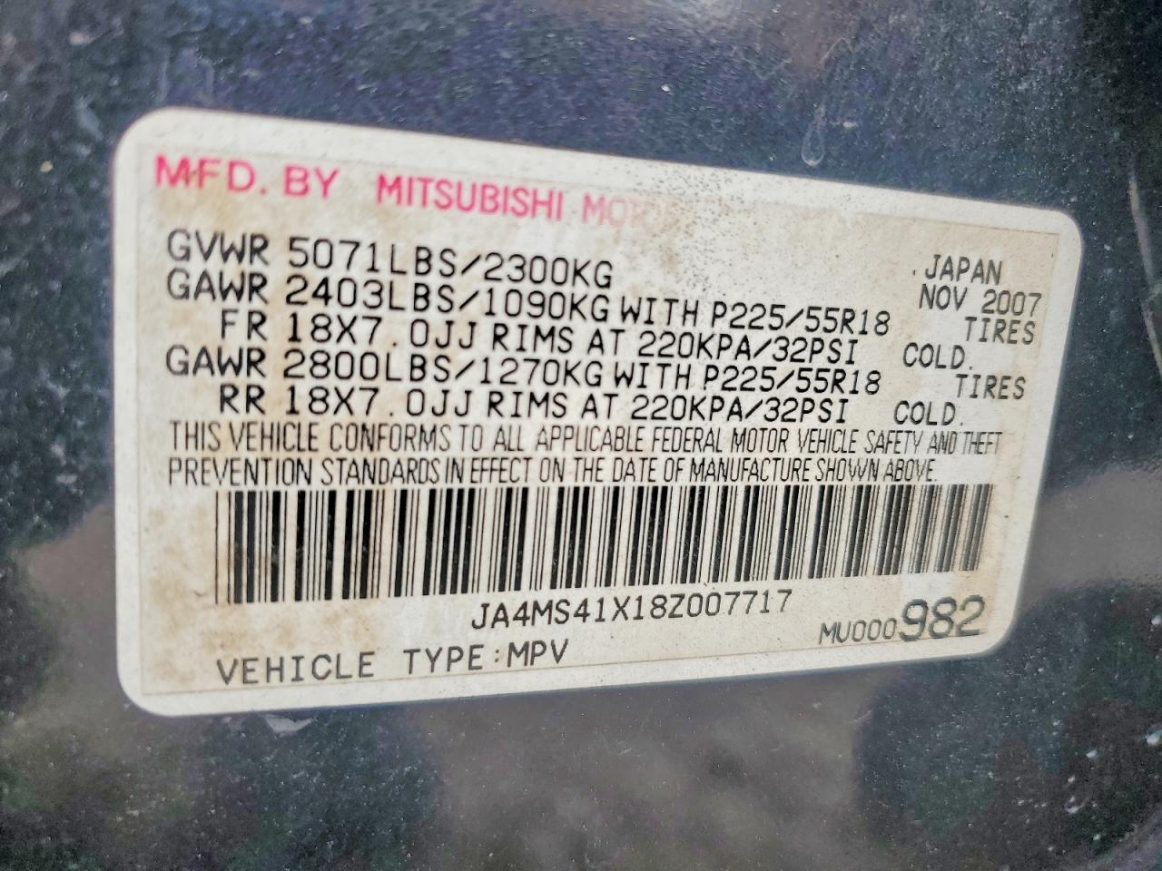 2008 Mitsubishi Outlander xls
