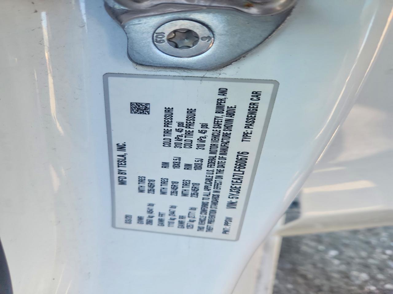2020 Tesla Model 3