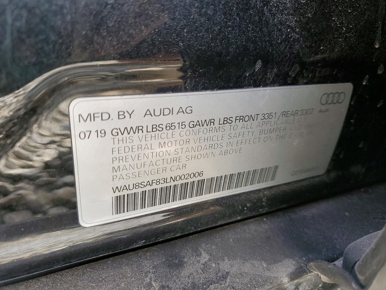 2020 Audi S8