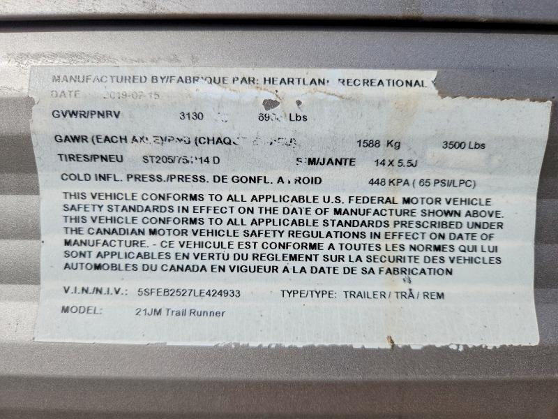 2020 Trail King Travel Trailer