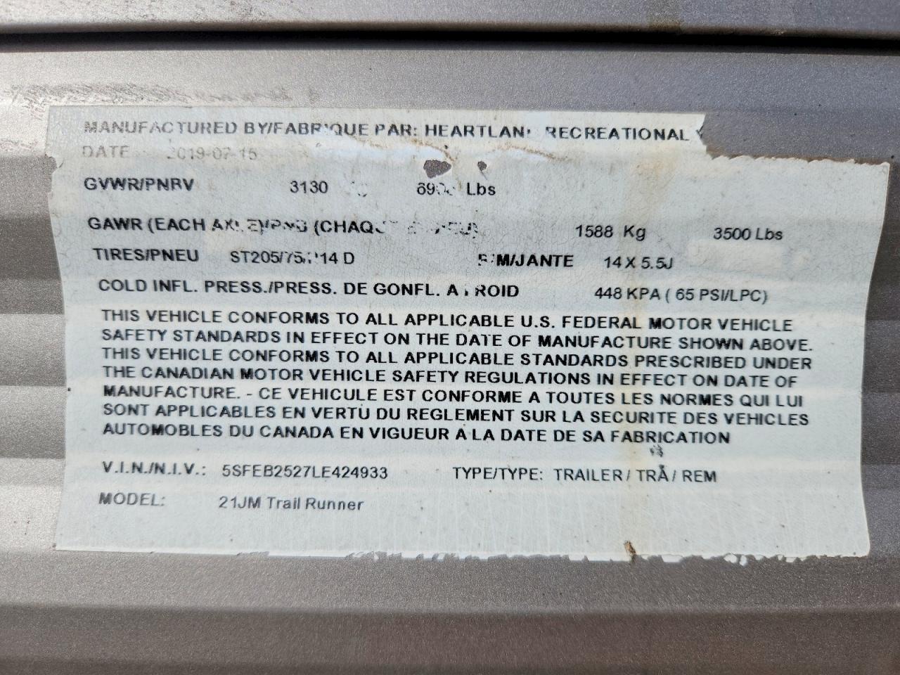 2020 Trail King Travel Trailer