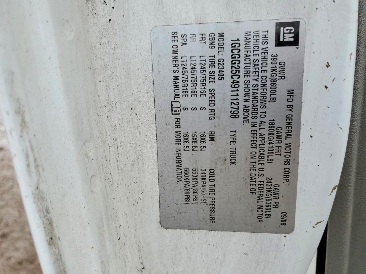 2009 Chevrolet Express G2500