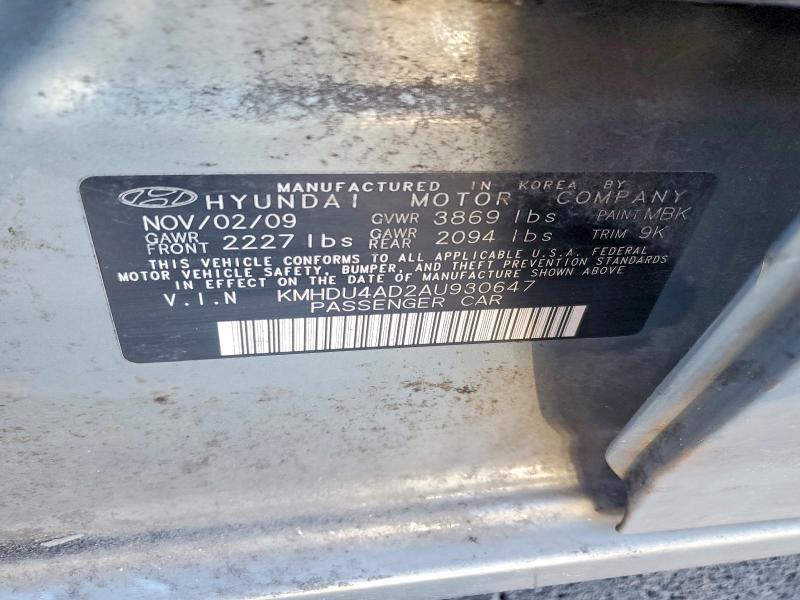 2010 Hyundai Elantra Blue