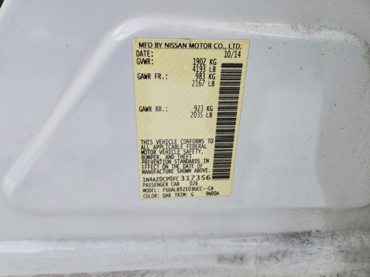 2015 Nissan Leaf s