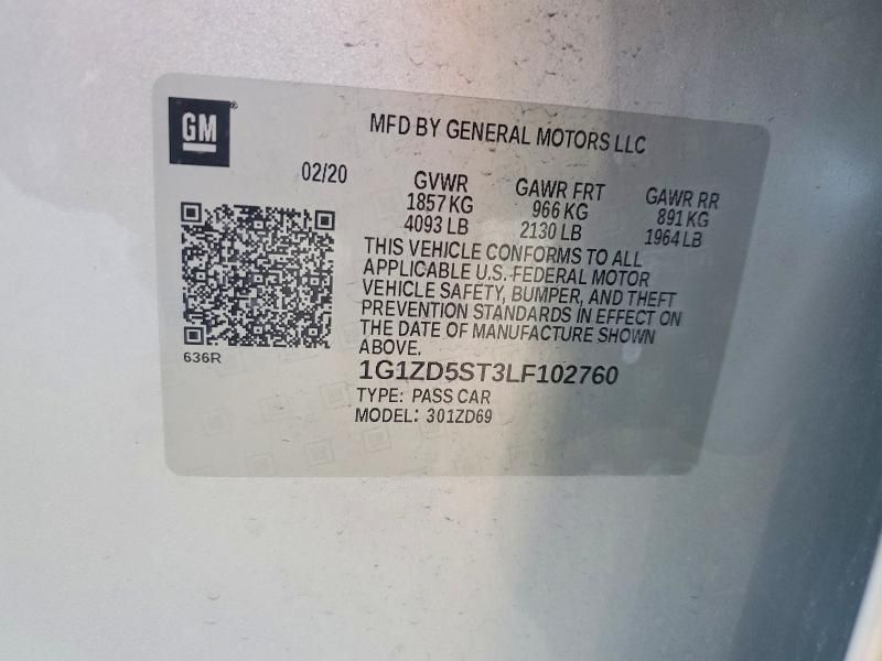 2020 Chevrolet Malibu lt