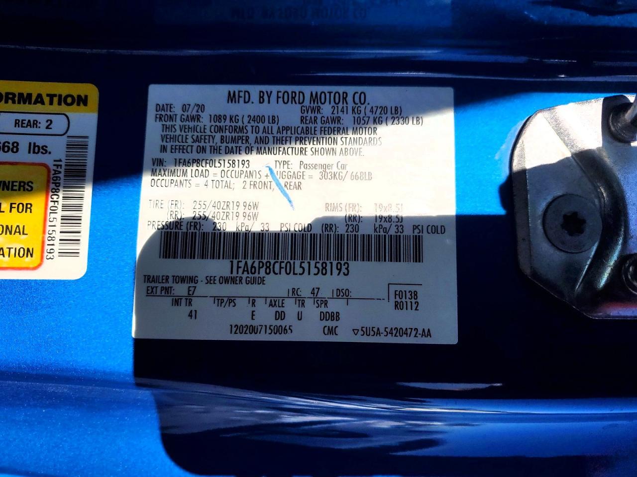 2020 Ford Mustang gt