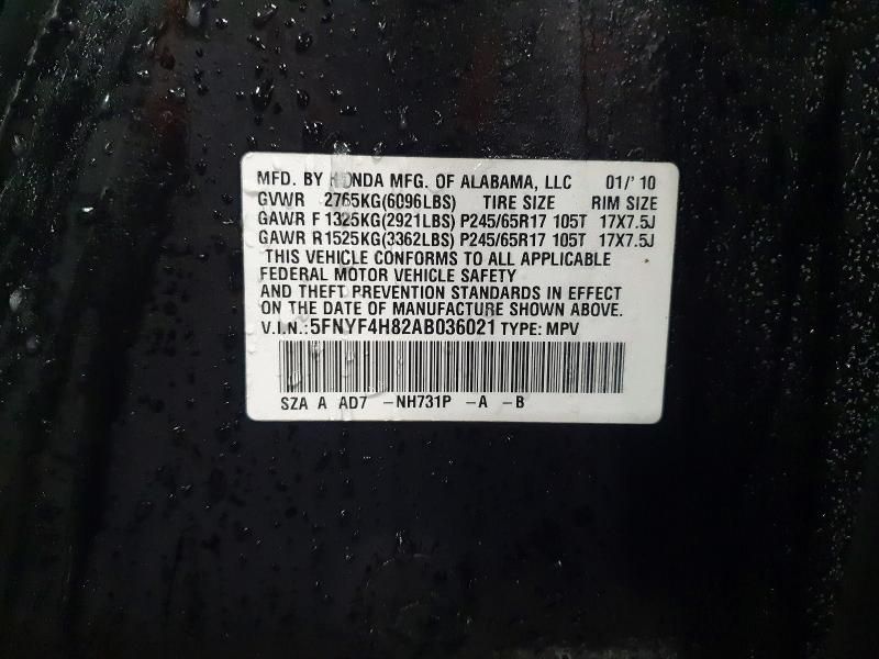 2010 Honda Pilot Touring