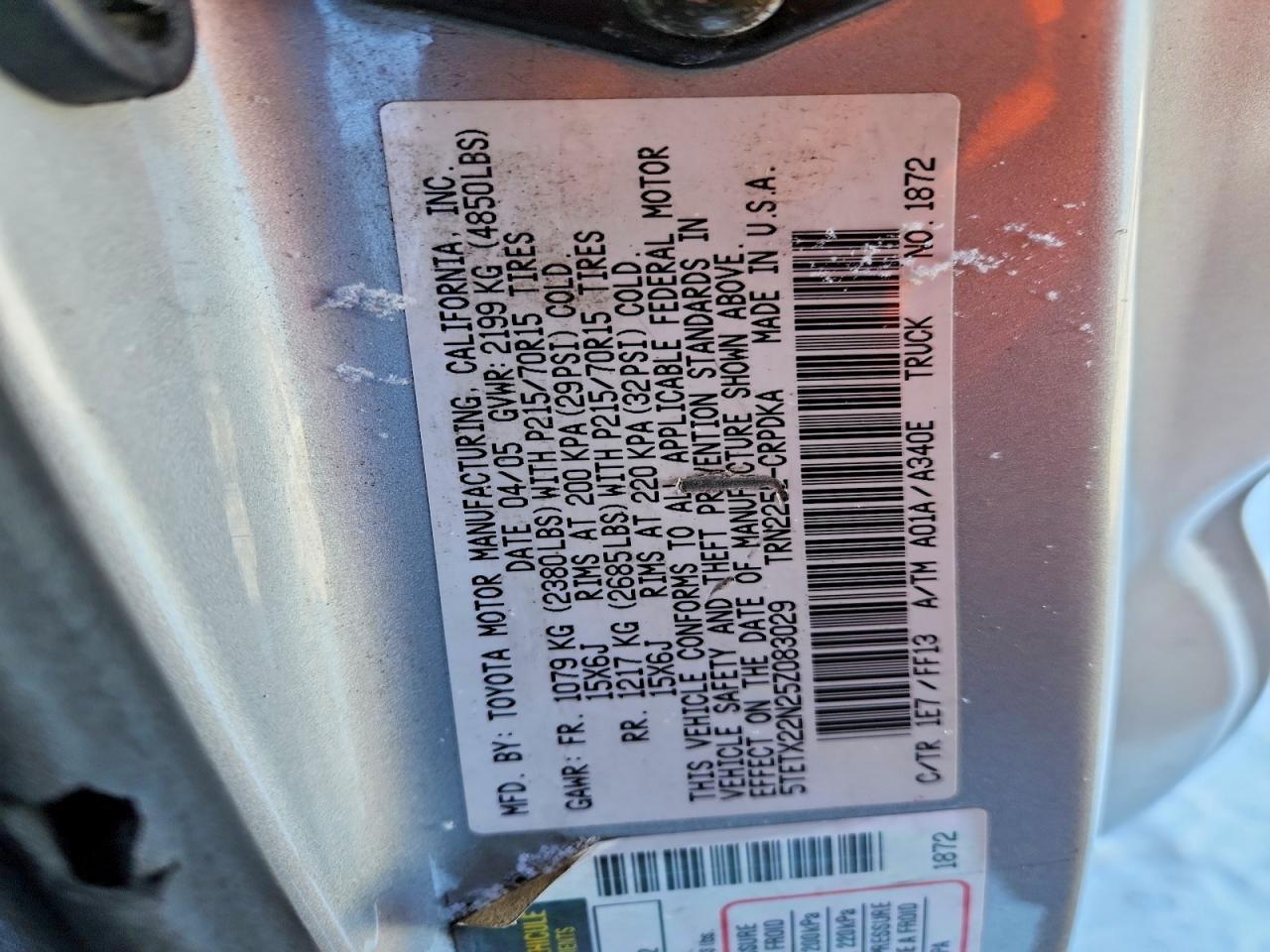 2005 Toyota Tacoma Base