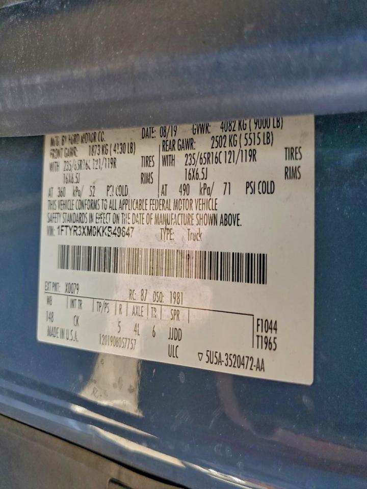 2019 Ford Transit T-250 Delivery Van