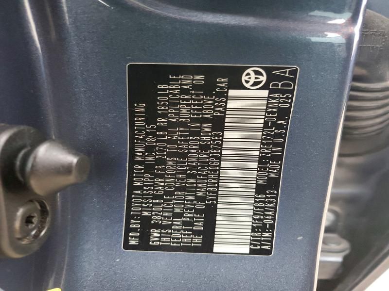 2016 Toyota Corolla l