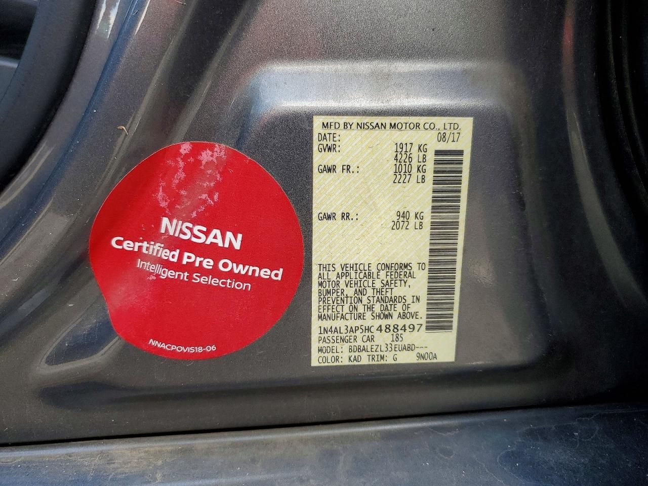 2017 Nissan Altima 2.5