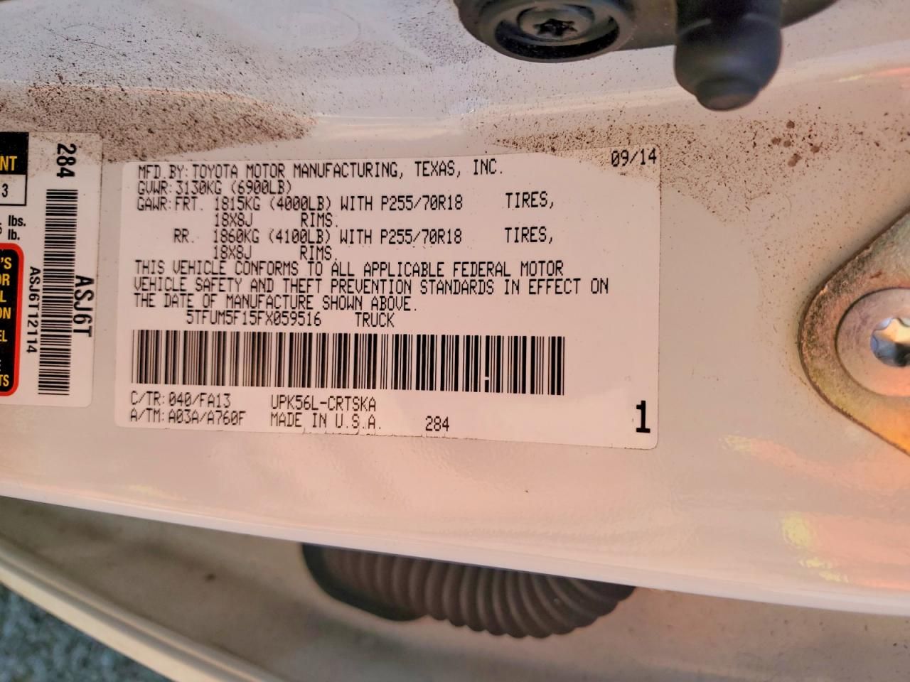 2015 Toyota Tundra Double cab sr