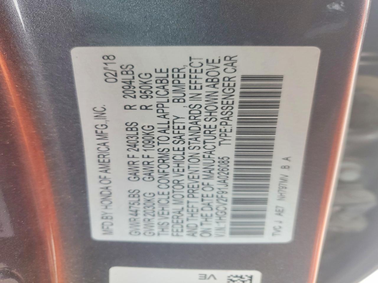 2018 Honda Accord Touring