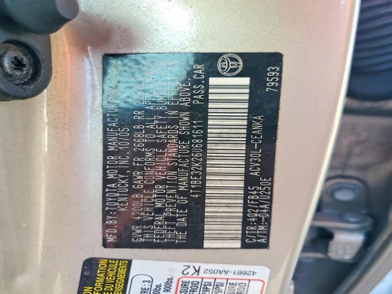 2006 Toyota Camry le