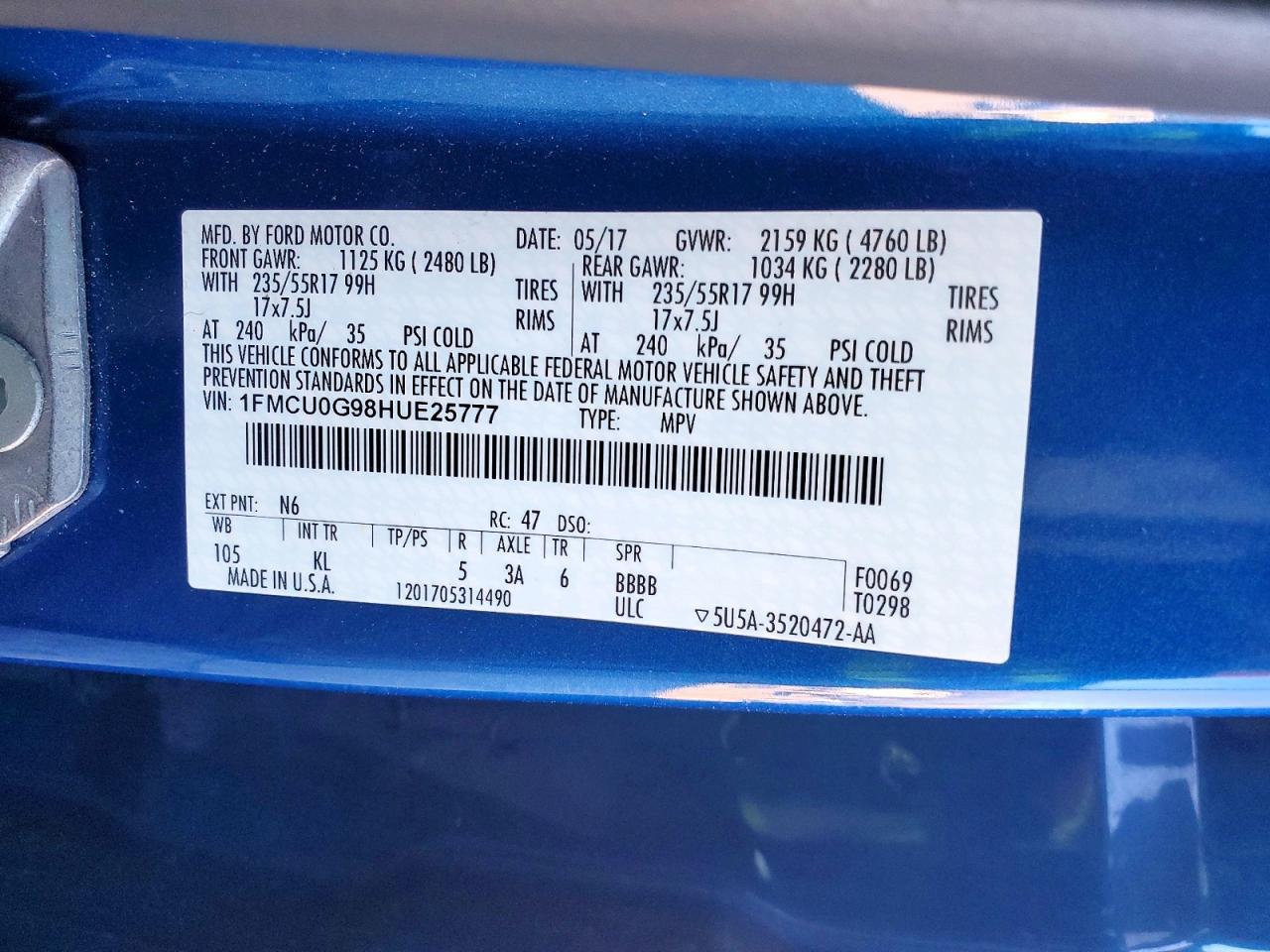 2017 Ford Escape se