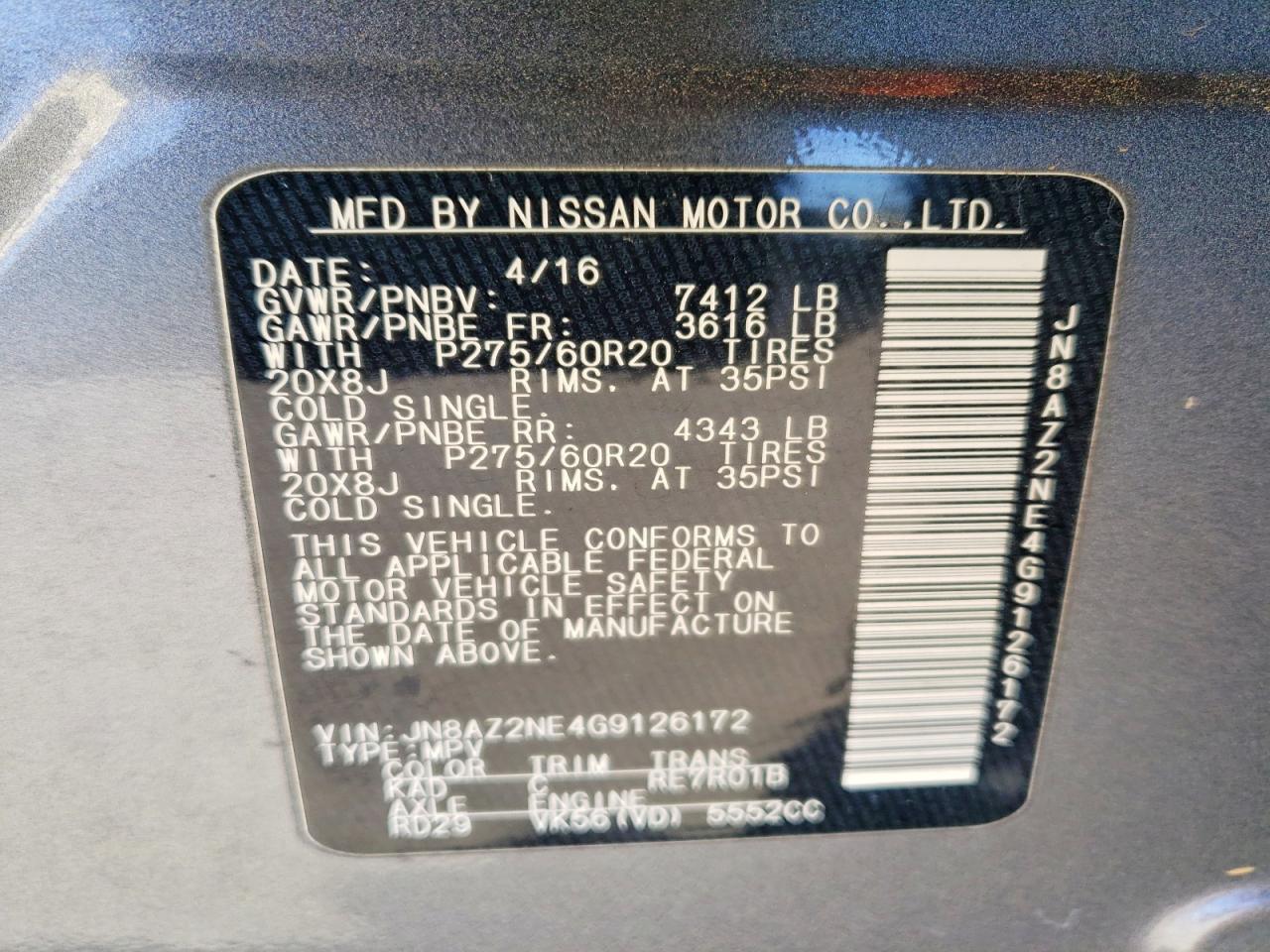 2016 Infiniti Qx80