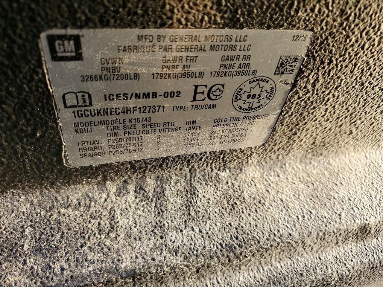 2017 Chevrolet Silverado K1500