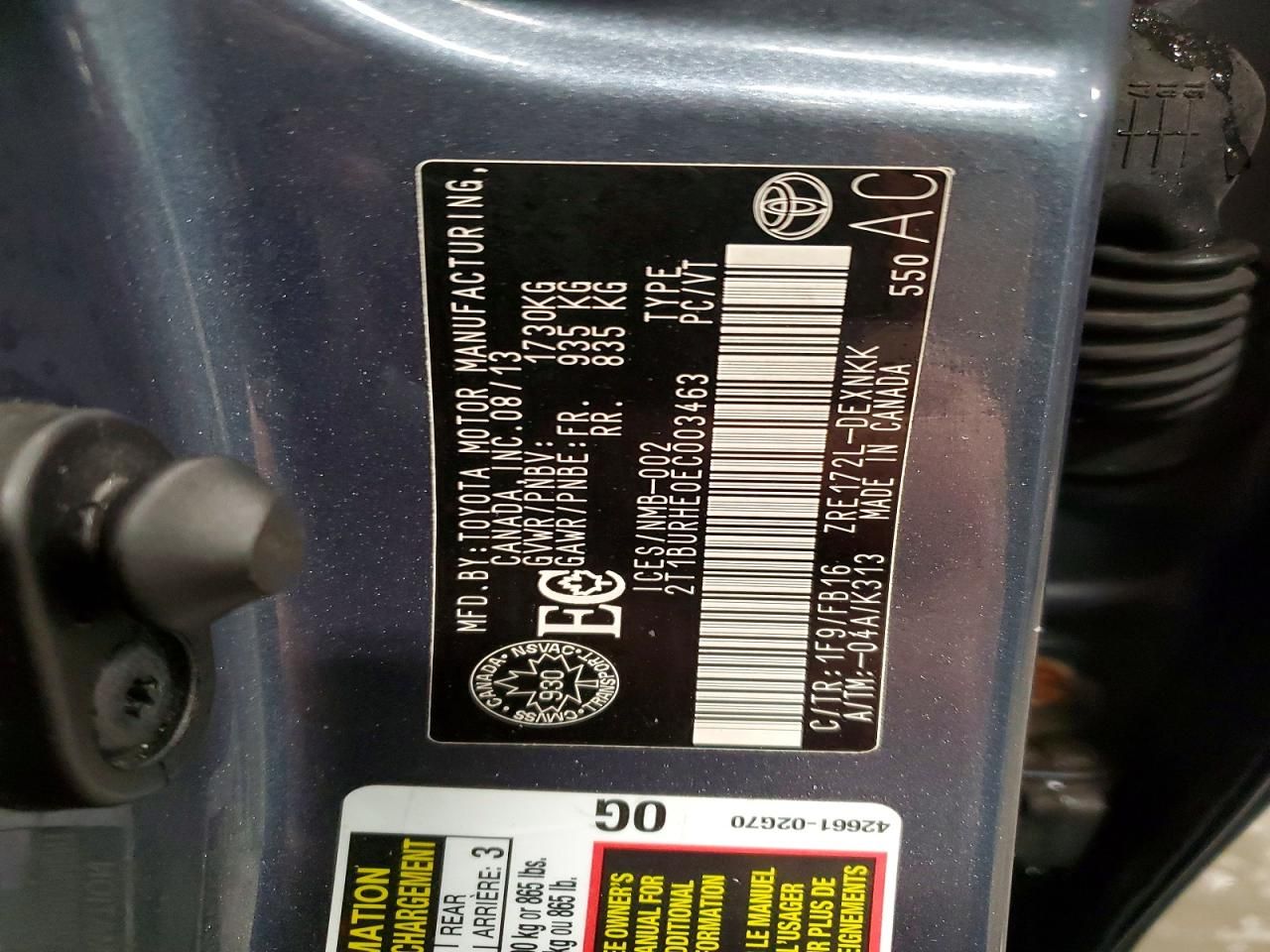 2014 Toyota Corolla l