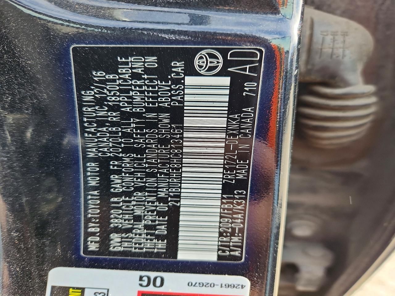 2017 Toyota Corolla le