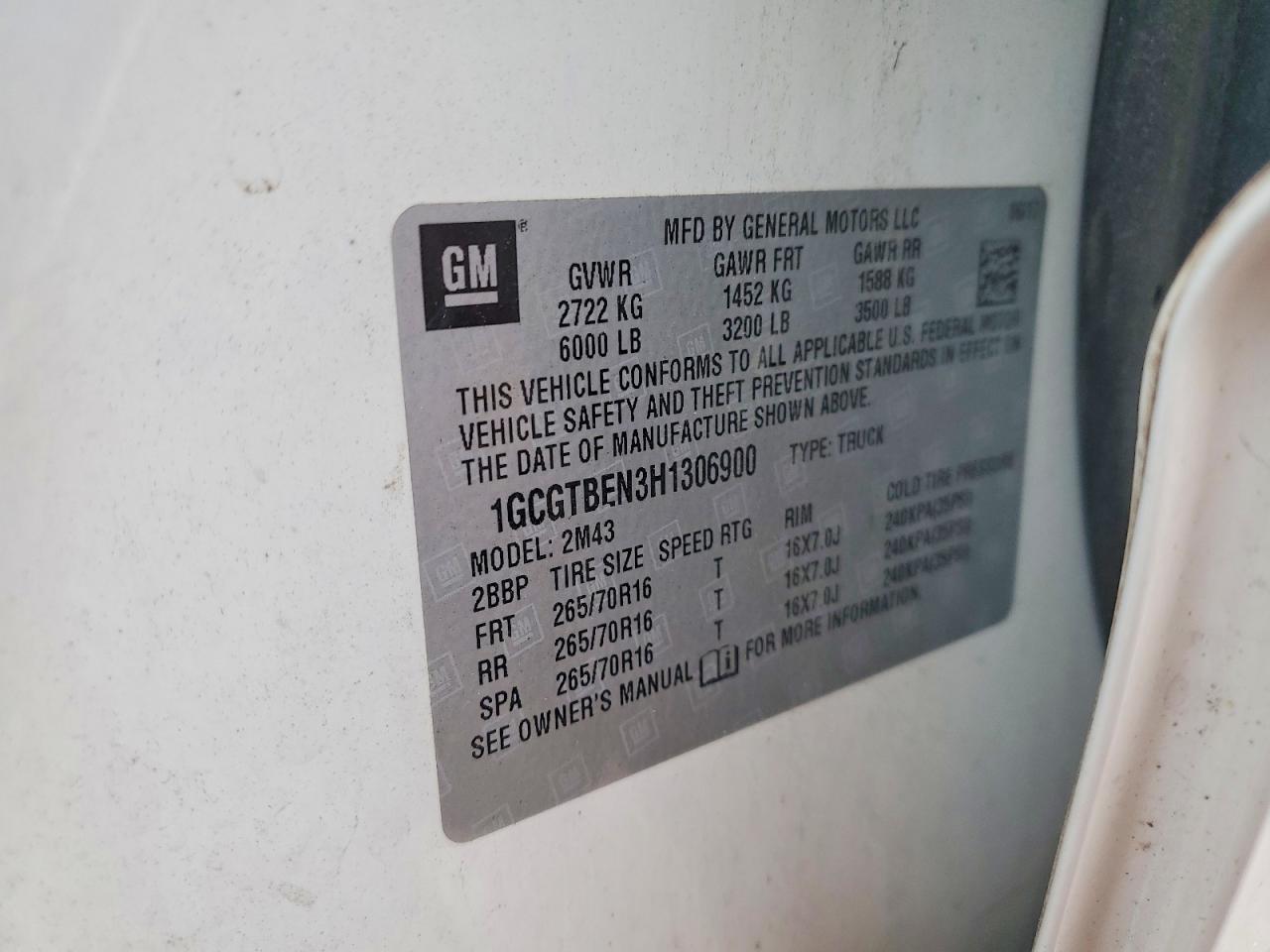 2017 Chev Colorado