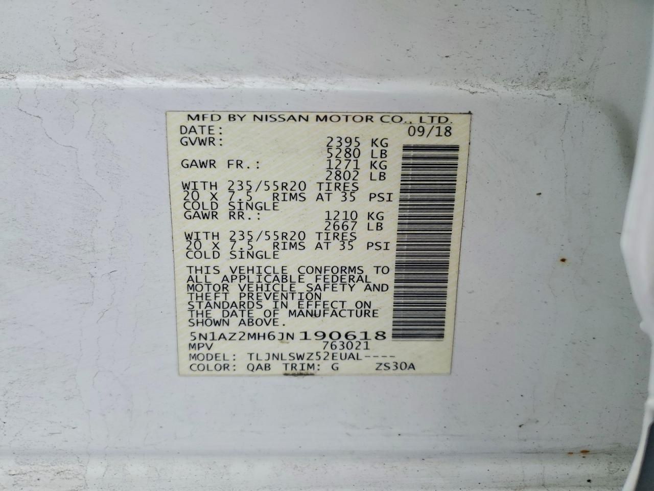 2018 Nissan Murano s