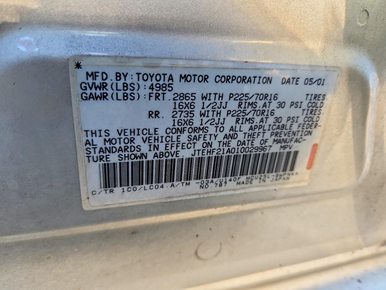 2001 Toyota Highlander