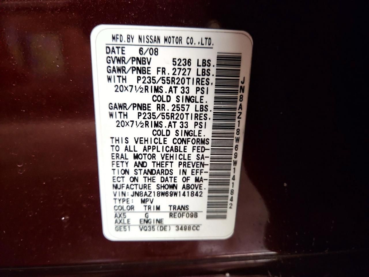 2009 Nissan Murano s