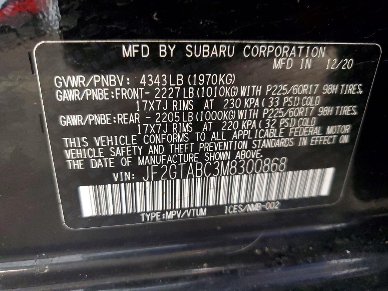 2021 Subaru Crosstrek