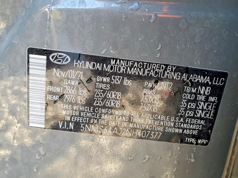 2022 Hyundai Santa fe sel