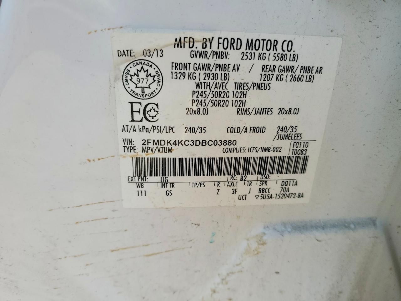 2013 Ford Edge Limited