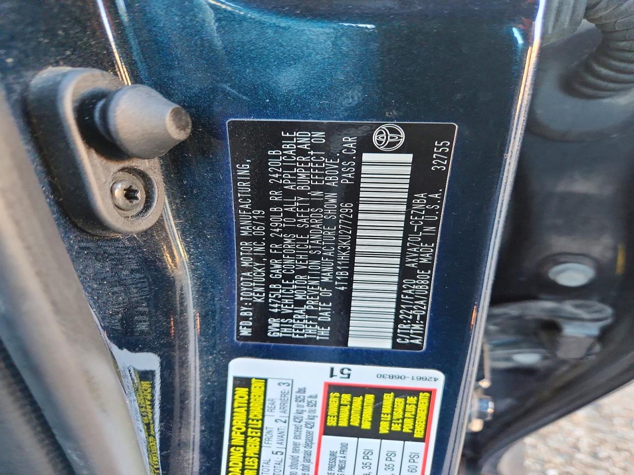 2019 Toyota Camry l