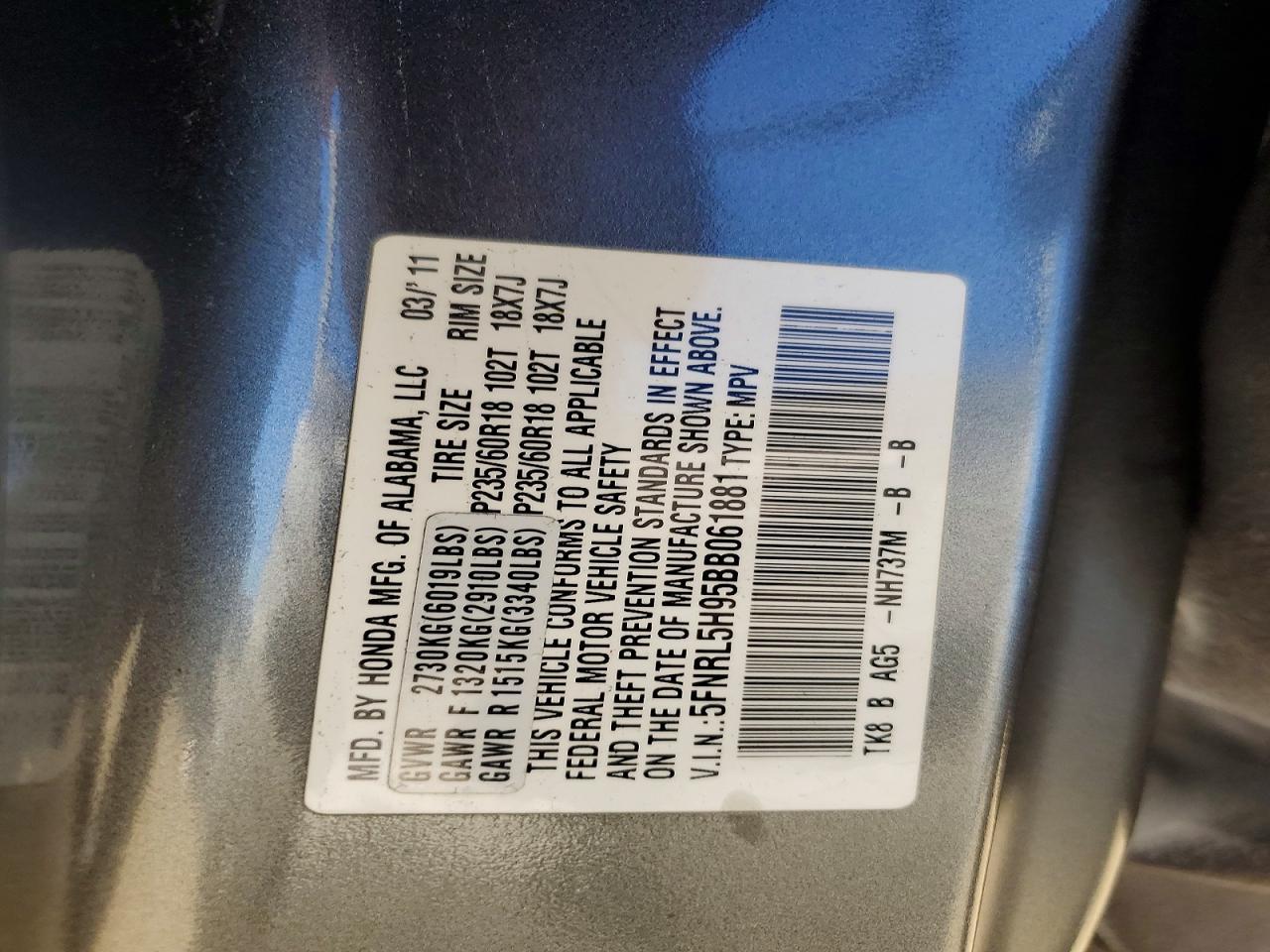 2011 Honda Odyssey Touring