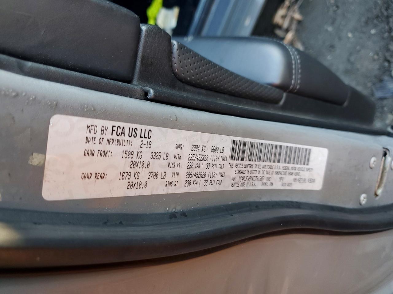 2019 Jeep Grand Cherokee Trackhawk
