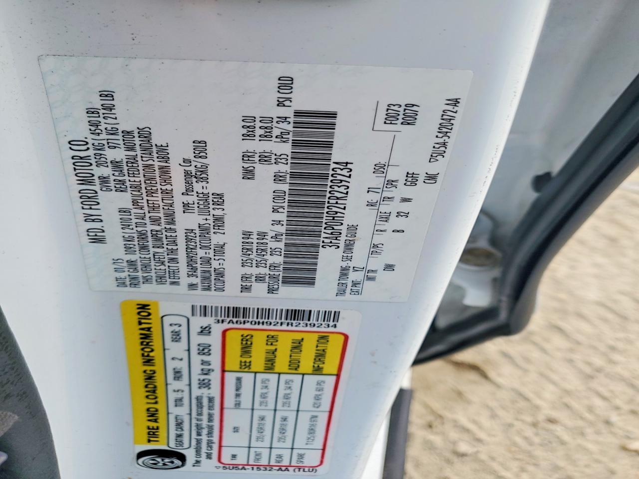 2015 Ford Fusion se