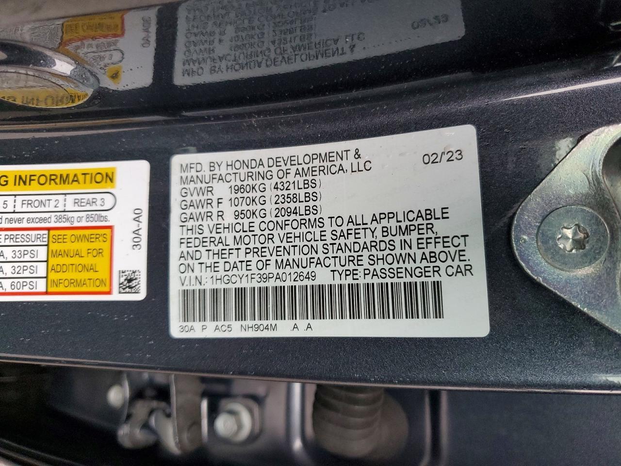 2023 Honda Accord ex