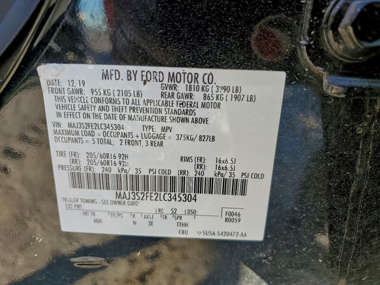 2020 Ford Ecosport s