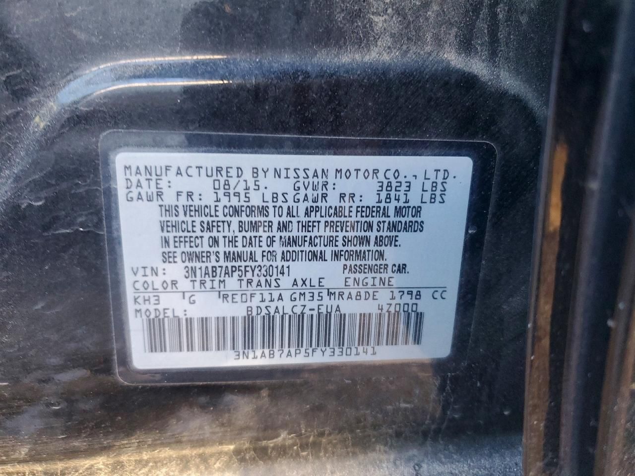 2015 Nissan Sentra s