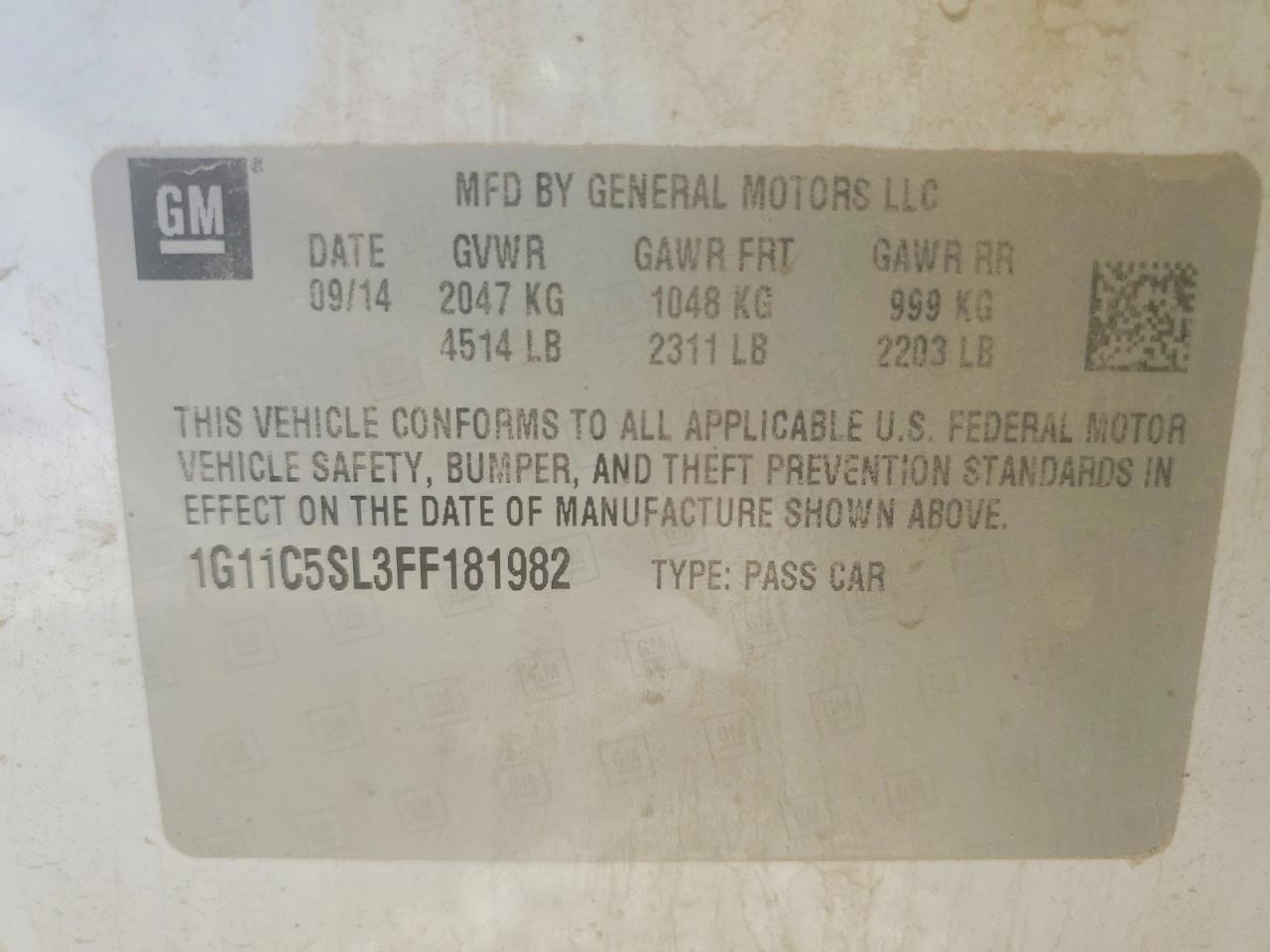 2015 Chevrolet Malibu 1LT