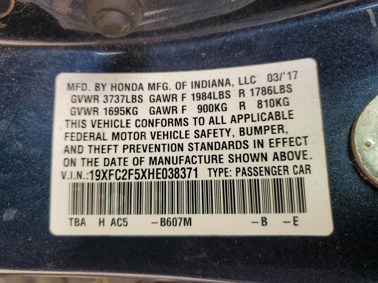 2017 Honda Civic lx